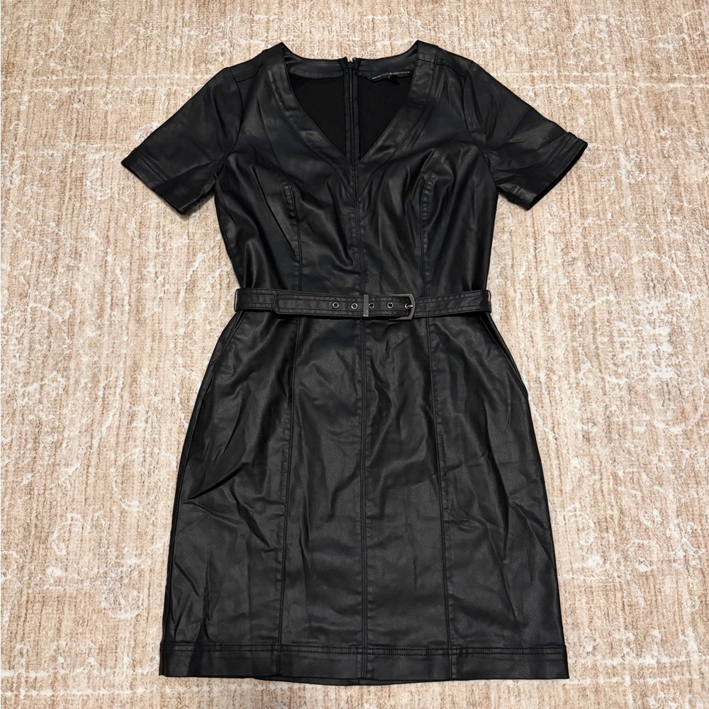 White House Black Market Faux Leather Mini Dress